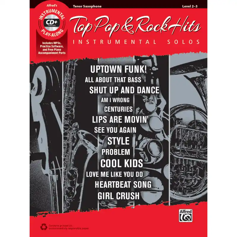Latest Top Pop & Rock Hits Instrumental Solos Level 2-3 (Tenor Sax)
