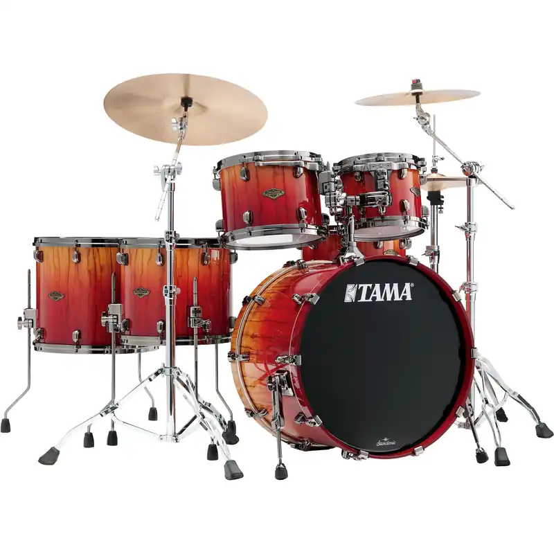 Modern Tama Starclassic Walnut/Birch 5-Piece Shell Pack - Vermillion Bosse Fo