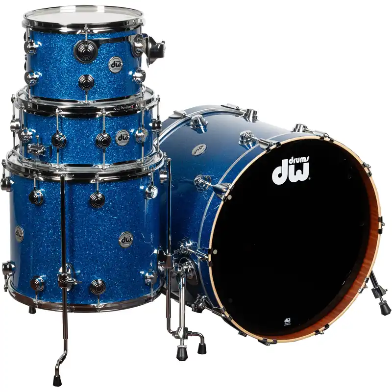 Drum Workshop Collectors Series 4-Piece Shell Kit - Blue Glass Top Pick