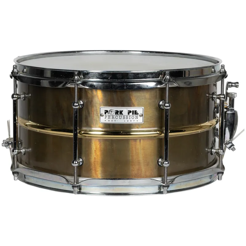 Pork Pie Percussion 7x13 Snare Drum - Brass Handmade