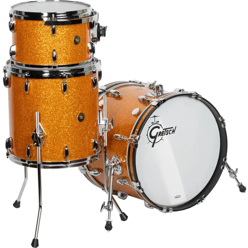 Premium Gretsch USA Custom 3-Piece Shell Kit - Gold Glass