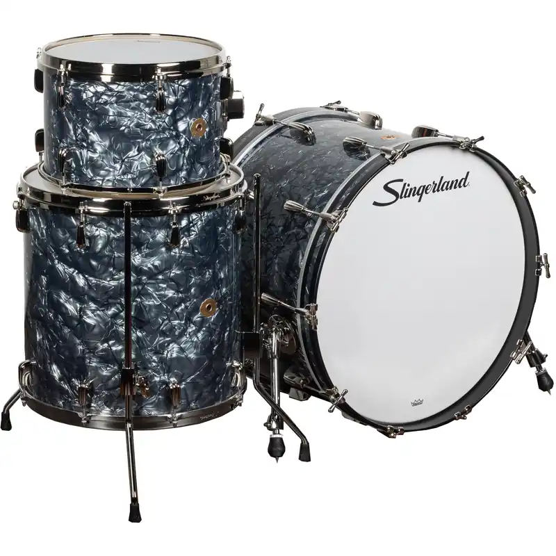 Slingerland Radio King Series 3-Piece Shell Kit - Black Diamond Free Returns