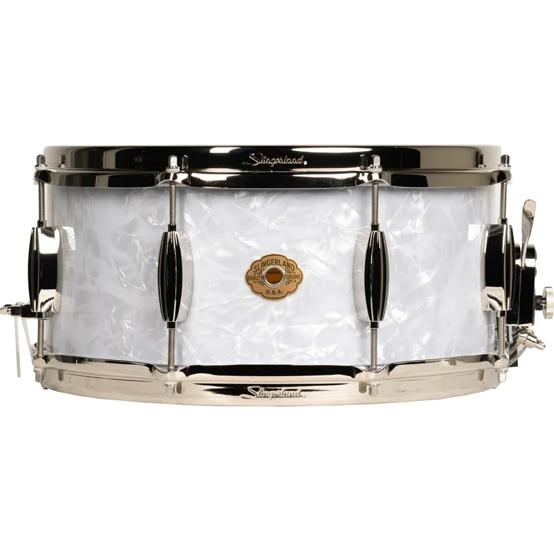 Slingerland Radio King Artist 6.5x14 Snare Drum - White Marine Pearl Factory Price