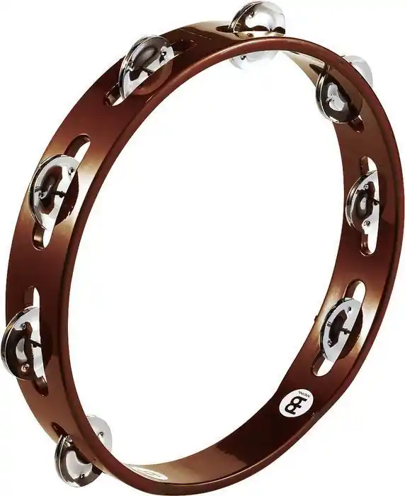 Meinl Wood Tambourine - Single Row Aluminum Jingles Markdown