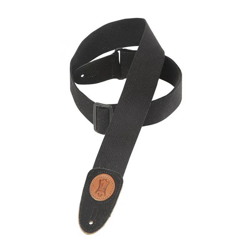 Levy's Leathers 2" Cotton Guitar Strap, Black Free Shipping