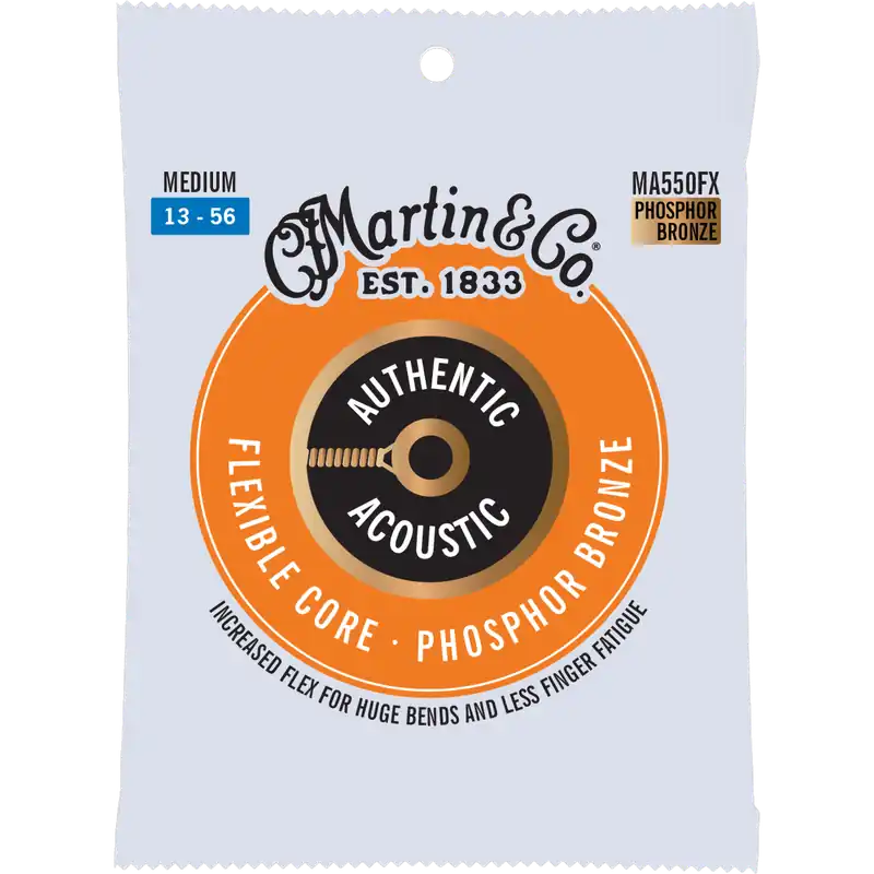 Direct From Factory Martin MA550FX Authentic Acoustic Flexible Core Strings, Phosphor Bron
