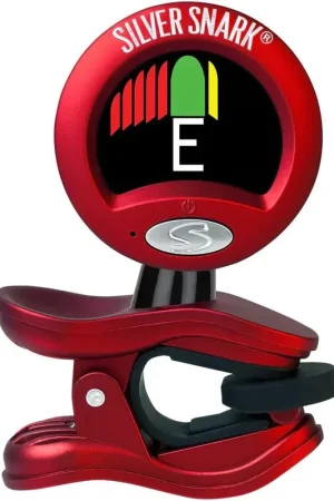 Worldwide Shipping Snark SIL-RED Snark Hyper-Fast Clip-On Chromatic Tuner - Red/Silver