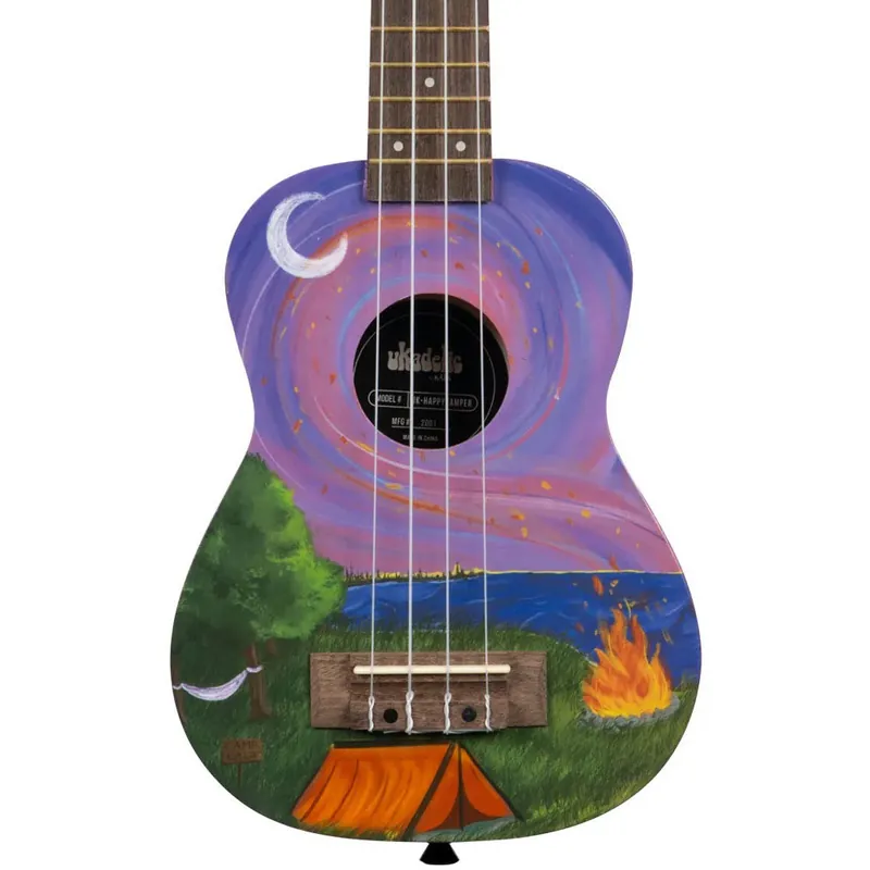 Kala Happy Camper Ukadelic Soprano Ukulele Genuine