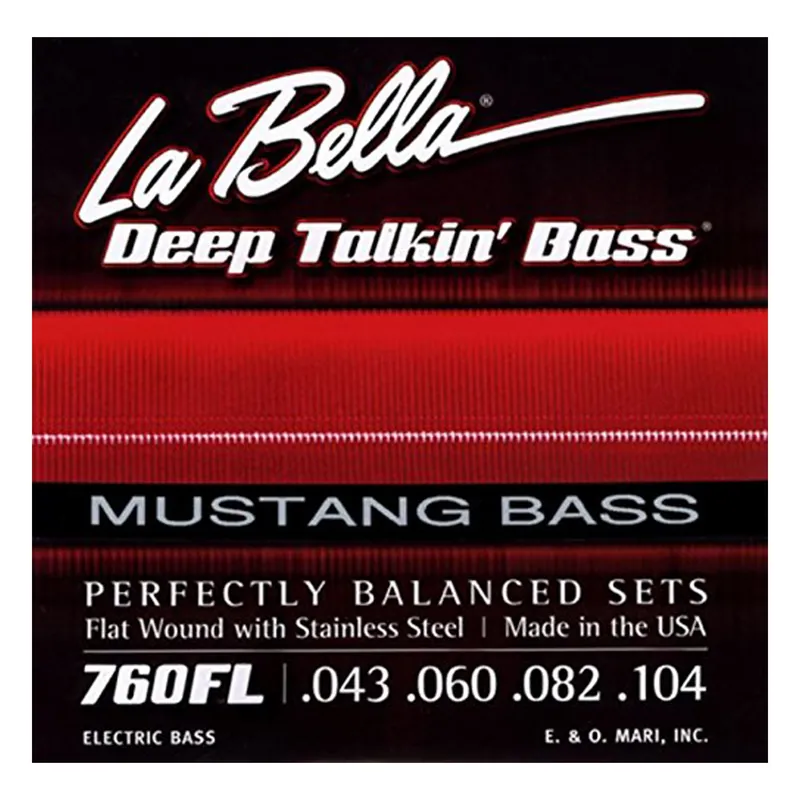 LaBella 760F-MUS Stainless Steel Flat Wound Bass Strings, Custom Discount