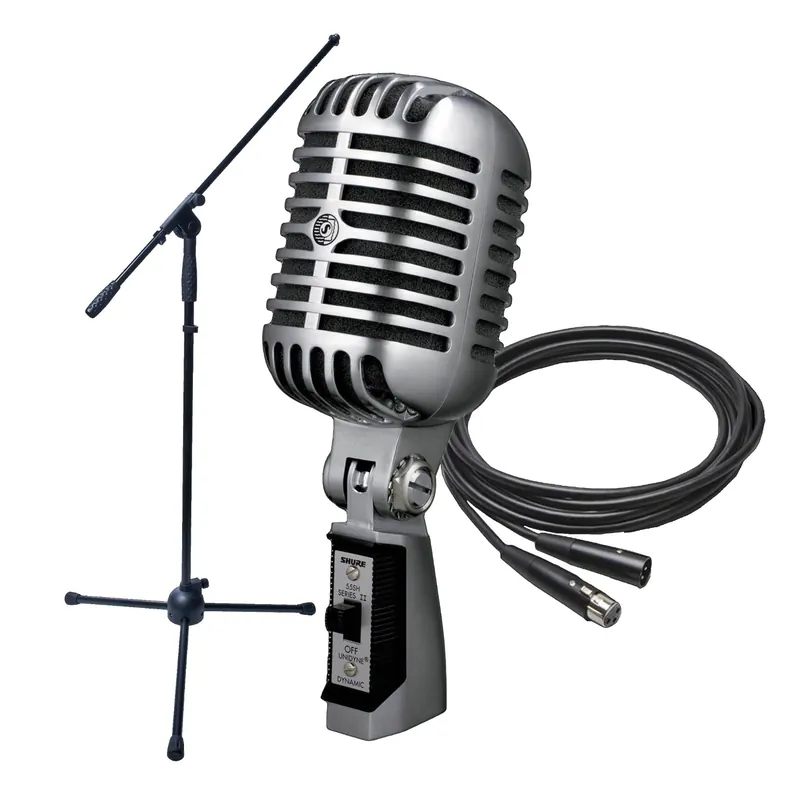 Shure 55SH Series 2 Dynamic Mic Bundle 55SH Series 2 Boom Stand & XLR Free Shipping