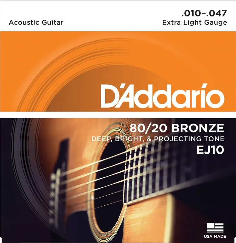 Don’t Miss Out D'Addario EJ10 Bronze Acoustic Guitar Strings, Extra Light, 10-47