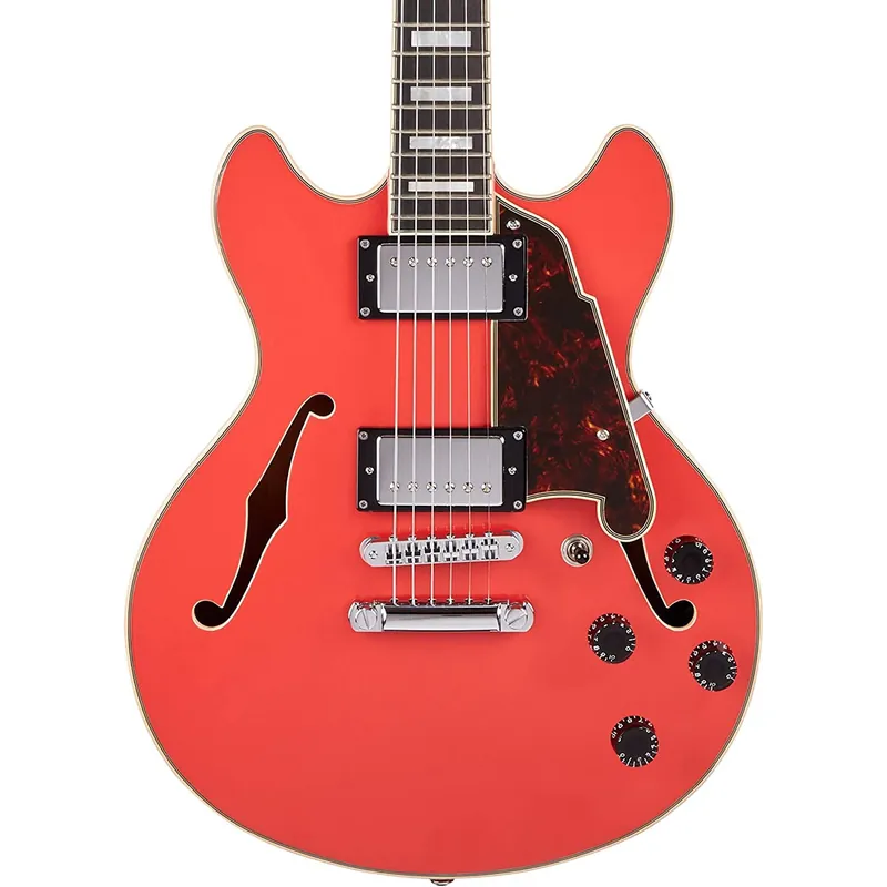 D'Angelico Premier Mini DC Electric Guitar - Fiesta Red with Stopbar T Trending