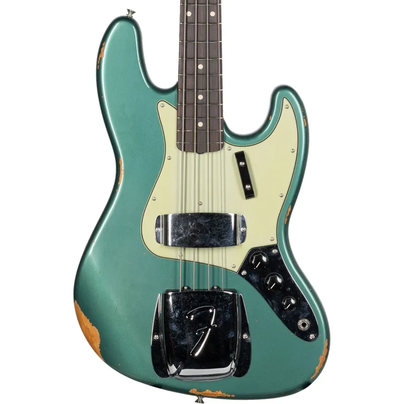 Free Delivery Fender Custom Shop 64 Jazz Bass Guitar Relic - Sherwood Green Metallic