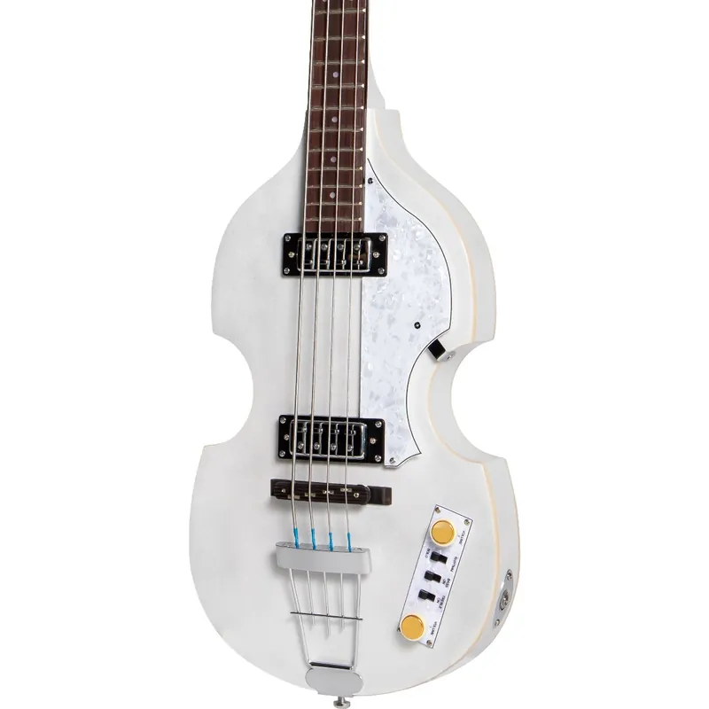 Holiday Sale Hofner Ignition Pro Violin Bass 4 String Bass in Pearl White