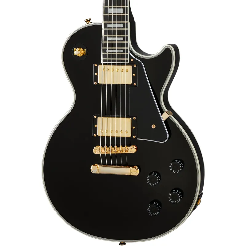 Epiphone Les Paul Custom Electric Guitar - Ebony Flash Sale