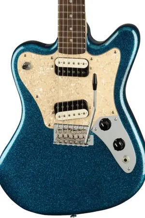 Worldwide Shipping Squier Paranormal Series Super Sonic Electric Guitar in Blue Sparkle
