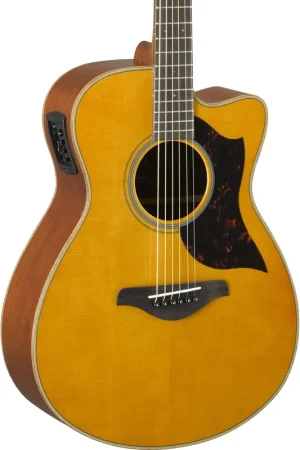 Yamaha AC1MVN Small Body Acoustic Electric Guitar w/ Cutaway in Vintag Markdown