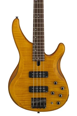 Yamaha TRBX604FMMA 4 String Bass with Flame Maple Top In Matte Amber Hot Deal