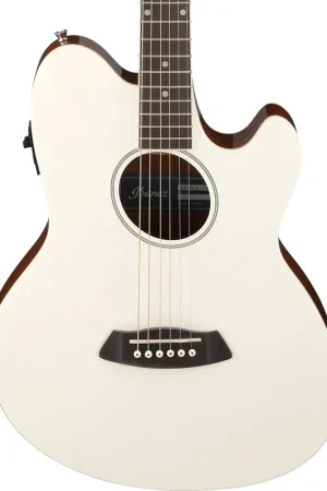 Worldwide Shipping Ibanez TCY10EIVH Talman Acoustic Guitar, Ivory High Gloss