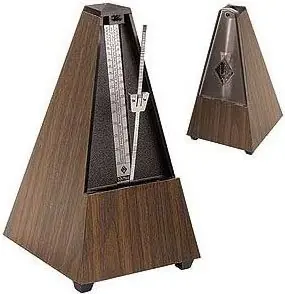 Wittner 804k Metronome w/ Clear Cover Plastic Simulated Wood Walnut Fi Viral