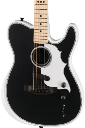 Worldwide Shipping Fender Jack White Triplesonic Acoustasonic Telecaster - Satin Arctic W
