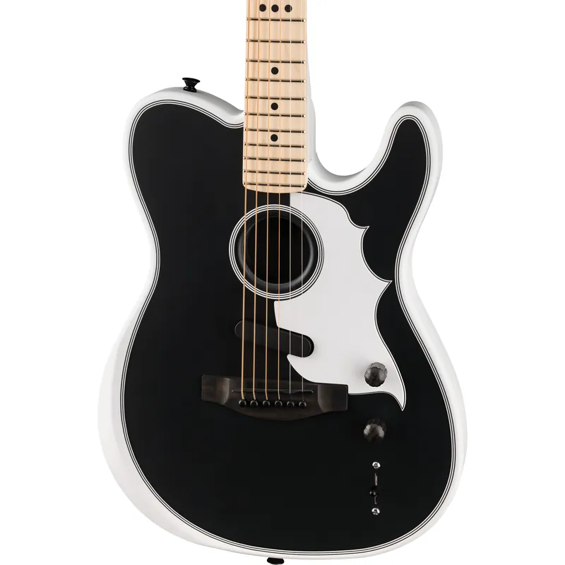 Worldwide Shipping Fender Jack White Triplesonic Acoustasonic Telecaster - Satin Arctic W