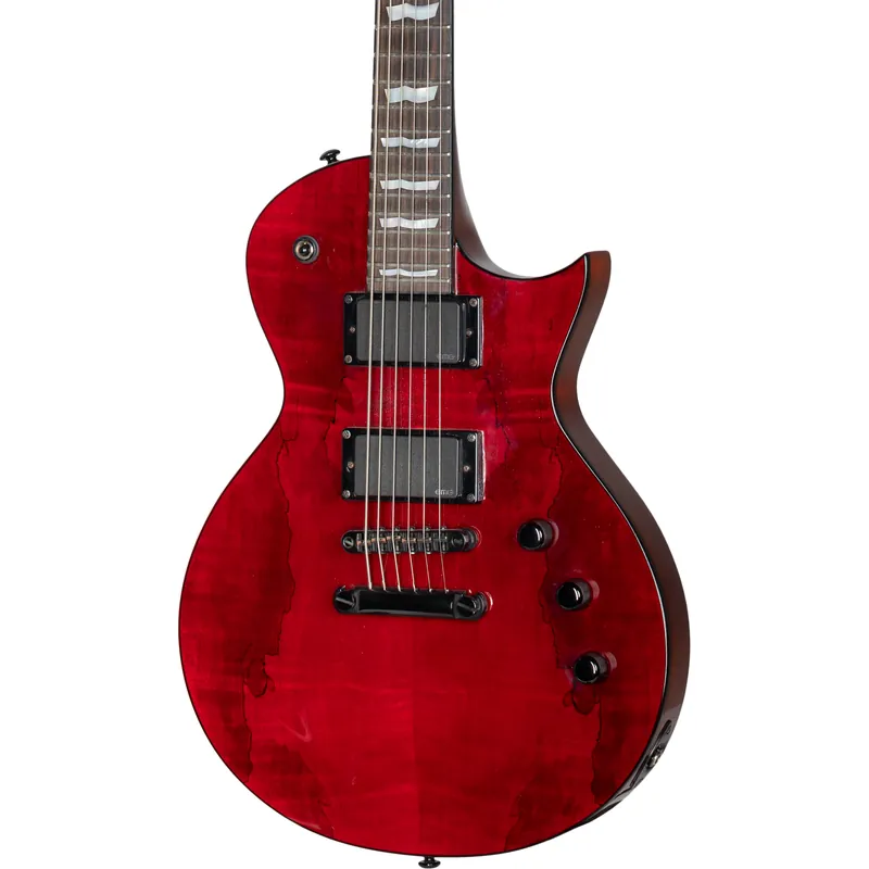 Fast Shipping ESP EC-1000 Deluxe Electric Guitar - Spalted Maple Cherry
