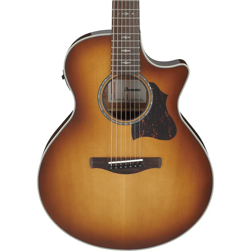 Ibanez AE Series 7-String Acoustic Electric Guitar, Tobacco Edge Burst Shop Now