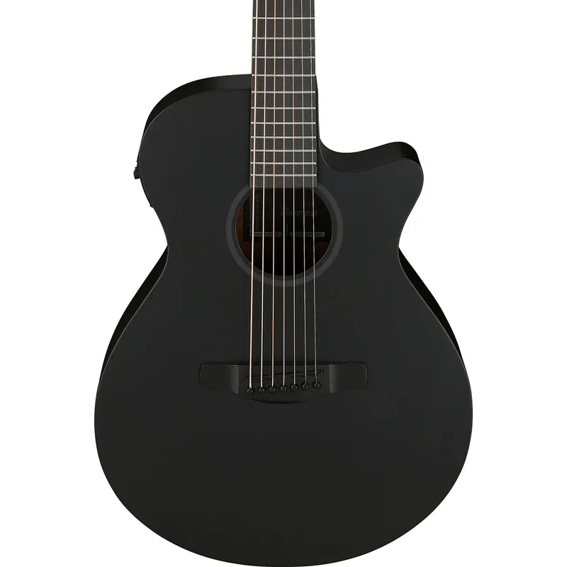 Exclusive Offer Ibanez AEG Series 7-String Acoustic Electric Guitar, Black Out