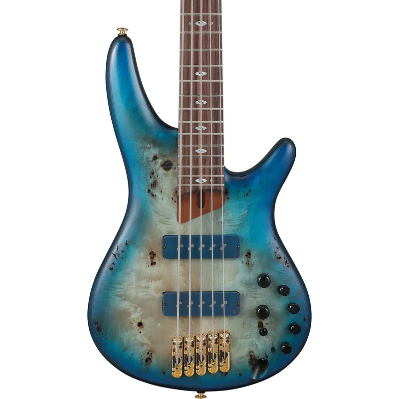 Ibanez SR6605 SR Prestige 5-String Electric Bass - Ghost Fleet Blue Bu Worldwide Shipping
