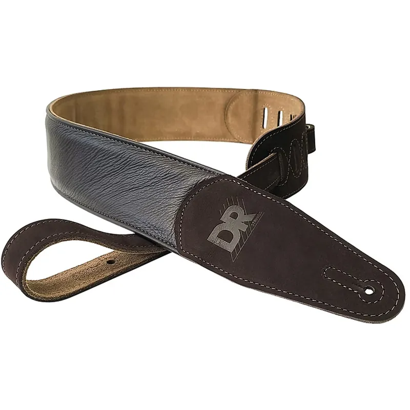 Seasonal Sale DR Strings Butter Soft Padded Guitar Straps - Brown